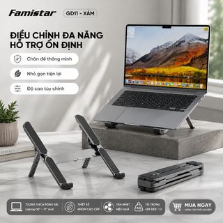[GIÁ SỈ BẤT NGỜ] Giá Đỡ Laptop Macbook 15 inch FAMISTAR-GD11, Hợp Kim Nhôm Cao Cấp, phân phối toàn quốc, giá chạm đáy