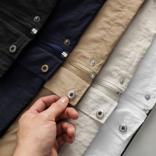 Jacket nam. Áo khoác nam. Chất dù nhăn khoá zip.