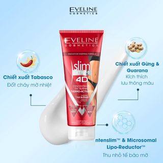 Kem tan mỡ Eveline giúp da săn chắc, giảm mỡ bụng tuýp 250ml