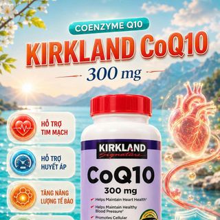 [Giá Sỉ Tốt] Viên Bổ Tim Mạch Kirkland CoQ10 300mg Mỹ (100 Viên)