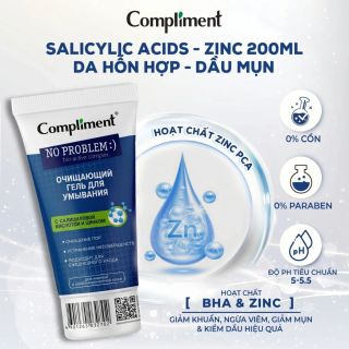 Gel rửa mặt Compliment Salicylic Acids - Zinc