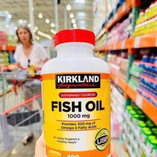 Dầu Cá Kirkland Signature Fish Oil 1000mg 400 Viên Mỹ. CAM KẾT CHÍNH HÃNG