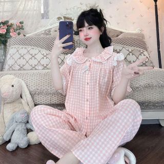 Bộ Mặc Nhà Mùa Hè Caro Dễ Thương - Thương Hiệu Uy Tín