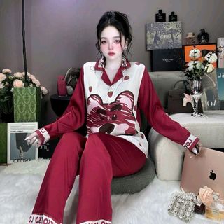 Đồ Ngủ Pijama Lụa Latin Cao Cấp Tay Dài - Mềm Mại, Thoáng Mát, Phù Hợp Với Nhiều Kích Cỡ Người Mặc set bongu