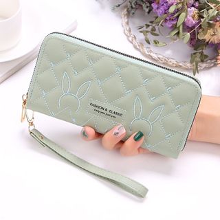 🐰Ví Cầm Tay Nữ VN02 Thêu Thỏ – Thiết Kế Thanh Lịch, Tiện Dụng