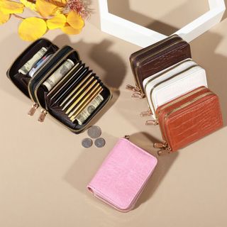 ✨Ví Nữ Mini Da PU VN03 Vân Cá Sấu, Khóa Kéo Chắc Chắn, Nhiều Ngăn
