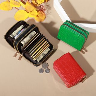 ✨Ví Nữ Mini Da PU VN03 Vân Cá Sấu, Khóa Kéo Chắc Chắn, Nhiều Ngăn