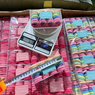 Hộp 32 chun buộc tóc to nhiều màu