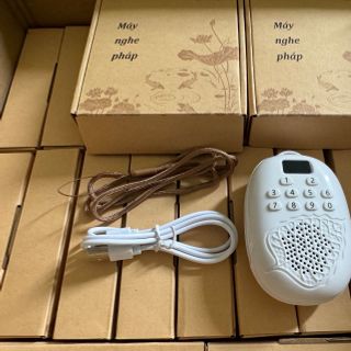 Máy Nghe Pháp ,Tụng Kinh,Niệm Phật Hình Lá Bồ Đề,Có Khe Gắn Thẻ Nhớ,Màn Hình LCD Hiển Thị Số Bài Tiện Lợi