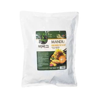 Bánh Xếp Mandu Bibigo nhân thịt & nhân thịt và bắp 1,505kg