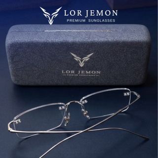 Gọng Kính Không Viền Titanium LOR JEMON J66 – Kính Khoan Siêu Nhẹ, Form Chữ Nhật Tối Giản Thời Trang Nam Nữ Thanh Lịch