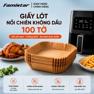 [Combo 50-100 tờ] Giấy lót nồi chiên không dầu vuông/tròn , chât liệu bột giấy tự nhiên, đạt chuẩn an toàn thực phẩm, sỉ lẻ số lượng lớn