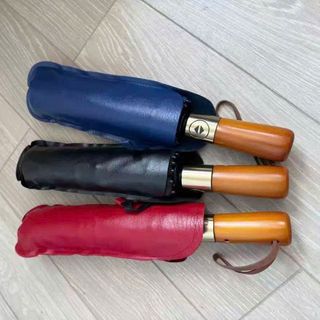 Ô Dù Bấm Tự Động 10Nan Kép (20'nan )Gấp Gọn Cao Cấp,Tay Cầm Bằng Gỗ Chống Bão, Chống Tia UV -Hàng về 3 màu (THÙNG 60C)
