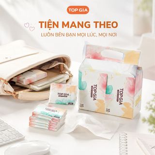 Khăn Giấy Ướt Top Gia Mini Bịch 10 Gói Full Vat