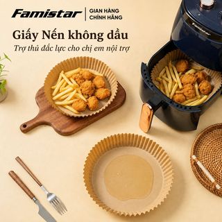 [Combo 50-100 tờ] Giấy lót nồi chiên không dầu vuông/tròn , chât liệu bột giấy tự nhiên, đạt chuẩn an toàn thực phẩm, sỉ lẻ số lượng lớn