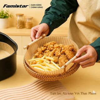 [Combo 50-100 tờ] Giấy lót nồi chiên không dầu vuông/tròn , chât liệu bột giấy tự nhiên, đạt chuẩn an toàn thực phẩm, sỉ lẻ số lượng lớn