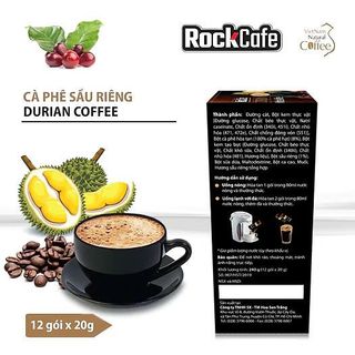 Thùng 24 Hộp Cà phê Sầu Riêng Rock Cafe Hộp Giấy