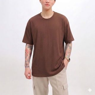 Áo thun nam. Chất 100% cotton dệt gân dọc sớ nhuyễn , chất gân lụa cực mát vải dệt.