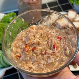 Ruốc tươi muối xổi có gia vị vừa vặn, cay, Món ngon nhà làm- 500GR