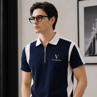 Áo Polo Vaumont Cotton Cao cấp. Chất vải cotton mềm mại, thoáng khí.