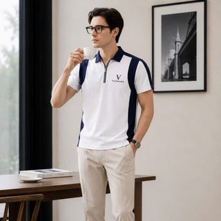 Áo Polo Vaumont Cotton Cao cấp. Chất vải cotton mềm mại, thoáng khí.