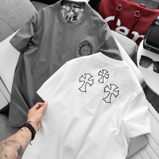 Mẫu Chrome Hearts logo thêu sắc nét, chất cotton co giãn tốt dày dặn,mền mịn mát.