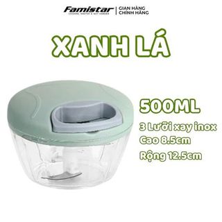 [GIÁ SỈ SHOCK] Dụng cụ xay thực phẩm/tỏi ớt Famistar 500/900ml lưỡi dao inox cao cấp, nhỏ gọn cầm tay tiện lợi, phân phối sỉ lẻ toàn quốc