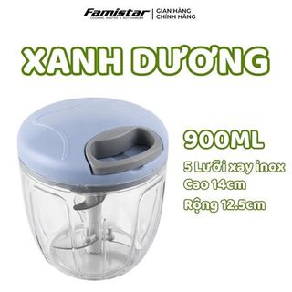 [GIÁ SỈ SHOCK] Dụng cụ xay thực phẩm/tỏi ớt Famistar 500/900ml lưỡi dao inox cao cấp, nhỏ gọn cầm tay tiện lợi, phân phối sỉ lẻ toàn quốc