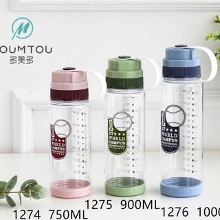 1274 - Bình nước nhựa 750ML,(toumtou) ( THÙNG 60C )