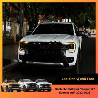 LED Định Vị HitechCar4x4 Ranger Stormtrak/Wildtrak/Everest Nextgen 2022-2026 Bộ 4 Đèn Vàng Cam Zin