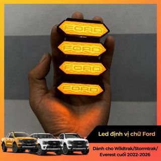 LED Định Vị HitechCar4x4 Ranger Stormtrak/Wildtrak/Everest Nextgen 2022-2026 Bộ 4 Đèn Vàng Cam Zin