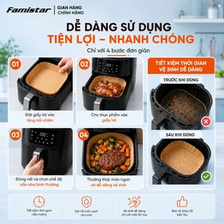 [Combo 100 tờ] Giấy lót nồi chiên không dầu tròn , chất liệu bột giấy tự nhiên, đạt chuẩn an toàn thực phẩm, sỉ lẻ số lượng lớn