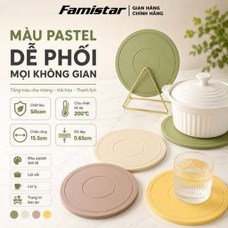 Miếng lót silicon mềm dẻo FAMISTAR GRCD01 cách nhiệt chống thấm nước cực tốt, nhập càng nhiều giá càng tốt