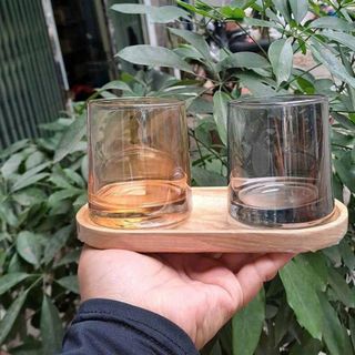 Bộ 6 cốc thủy tinh vàng/ xám 250ml (THÙNG 8B)