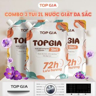 NƯỚC GIẶT TOPGIA 3IN1 – THƠM HOA HỒNG & LAVENDER 72H