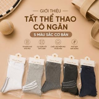 Tất thể thao cổ ngắn thấm hút mô hôi