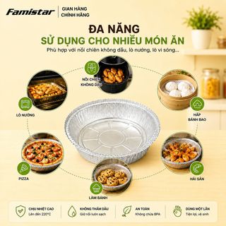 Giấy Bạc Lót Nồi Chiên Không Dầu Famistar combo 10 cái – Chống Dính, Chịu Nhiệt Cao, giá sỉ tốt nhất