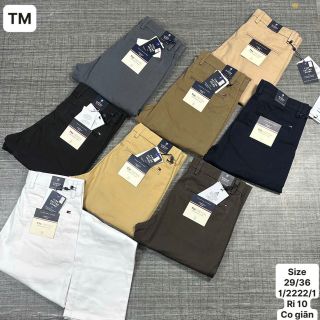 Quần dài kaki nam. Vải chính quy , đồng chất.