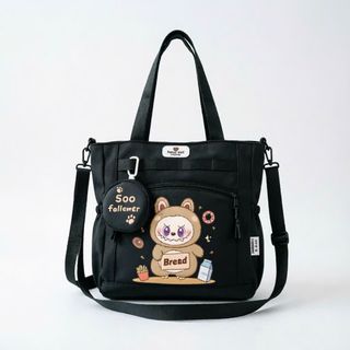 Túi Tote A5186 In Hình Labubu Siêu Cute Dung Tích Lớn Cho Bé