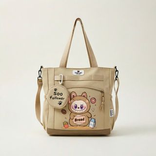 Túi Tote A5186 In Hình Labubu Siêu Cute Dung Tích Lớn Cho Bé