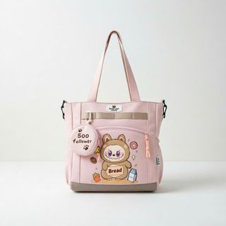Túi Tote A5186 In Hình Labubu Siêu Cute Dung Tích Lớn Cho Bé