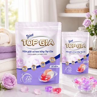 Viên Giặt Top Gia Túi 10 Viên Full Vat