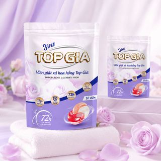 Viên Giặt Top Gia Túi 10 Viên Full Vat