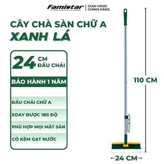 Cây Chà Sàn Nhà Tắm FAMISTAR inox bền bỉ thiết kế đầu chữ A xoay 180 độ cọ rửa linh hoạt, phân phối toàn quốc