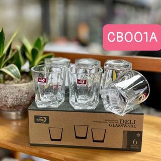 Cốc 5 Cạnh Thủy Tinh CB001 Trắng 507A ( THÙNG 12B)