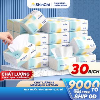 Combo Nguồn Sỉ 30 Gói Giấy SHINCHI (300 Tờ x 4 Lớp) Dành Cho Nhà Phân Phối