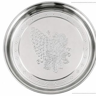 MÂM INOX TRÒN CHÙM NHO 38cm (T120)