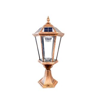 Đèn cổng năng lượng mặt trời TC05 mặt kính thuỷ tinh [Công tắc - Nhôm đúc dày] - DMT Solar