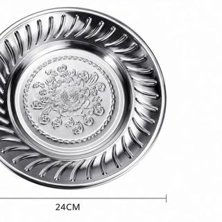 MÂM INOX TRÒN BÔNG XÉO 24cm (T400)