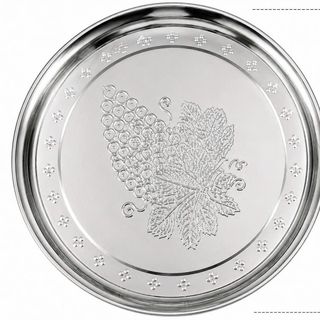 MÂM INOX TRÒN CHÙM NHO 40cm (T120)